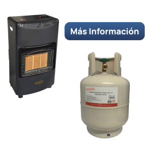 Combo calefactor y tanque de gas